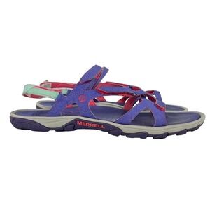 Merrell Sandals Women Sz 11 Enoki Convertible Purple‎ Pink Teal Adjustable Strap